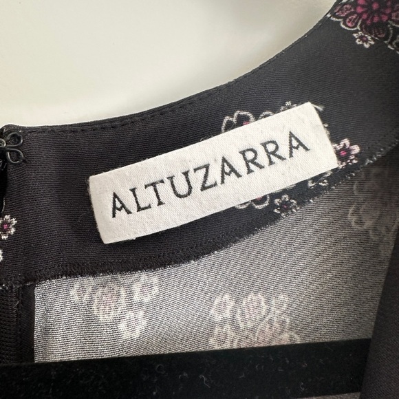Altuzarra Black and Pink Asymmetrical Peplum Sleeveless Blouse - Picture 3 of 5